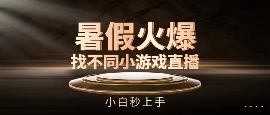 暑假火爆找不同小游戏直播间，小白秒上手 - 项目资源网