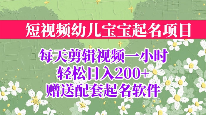 小红书宝宝起名项目：全程投屏实操，赠送配套软件 - 项目资源网